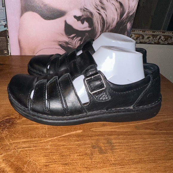 Birkenstock Shoes - Footprints By Birkenstock Madeira L 10 M 8 Black Leather Fisherman Sandals